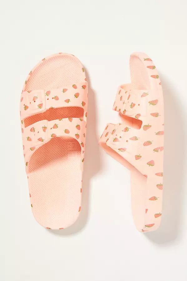 Freedom Moses Strawberry Slide Sandals By Freedom Moses in Pink Size 8 | Anthropologie (US)