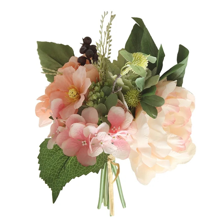 VerPetridure Dahlia Bouquet Artificial Flower Hand Holding Fake Flower Dy1-2009 Peach Powder Arti... | Walmart (US)