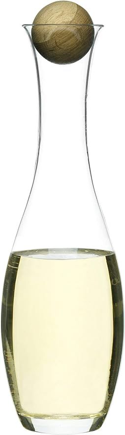 Sagaform Water Oak Stopper Nature Collection Wine Carafe, 33 7/8-Ounce, 13" x 4.25", Clear | Amazon (US)
