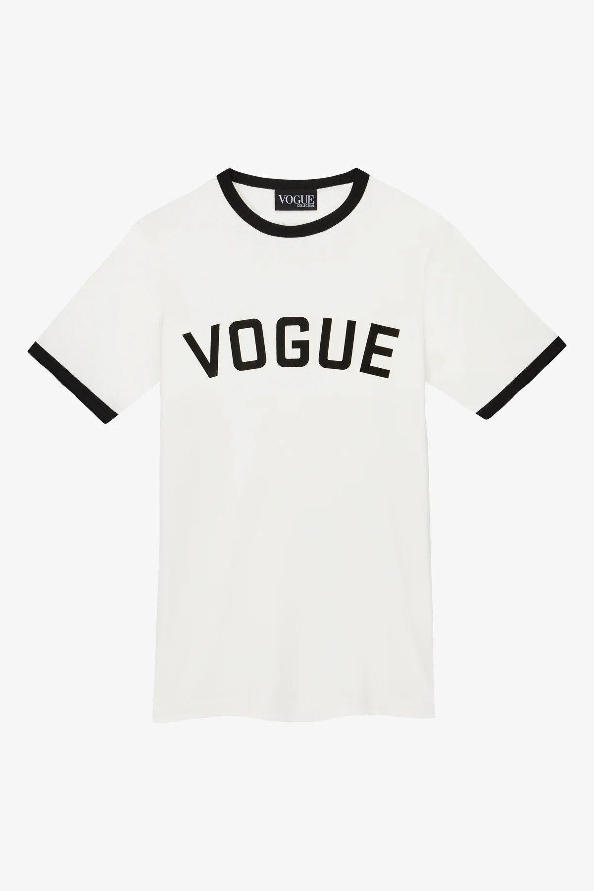 VOGUE T-Shirt Weiß mit College Logo-Print in Schwarz | VOGUE Collection Germany