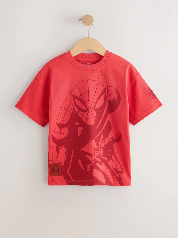 Red Tonal Spiderman Short Sleeve T-Shirt (3-16yrs) | Next US