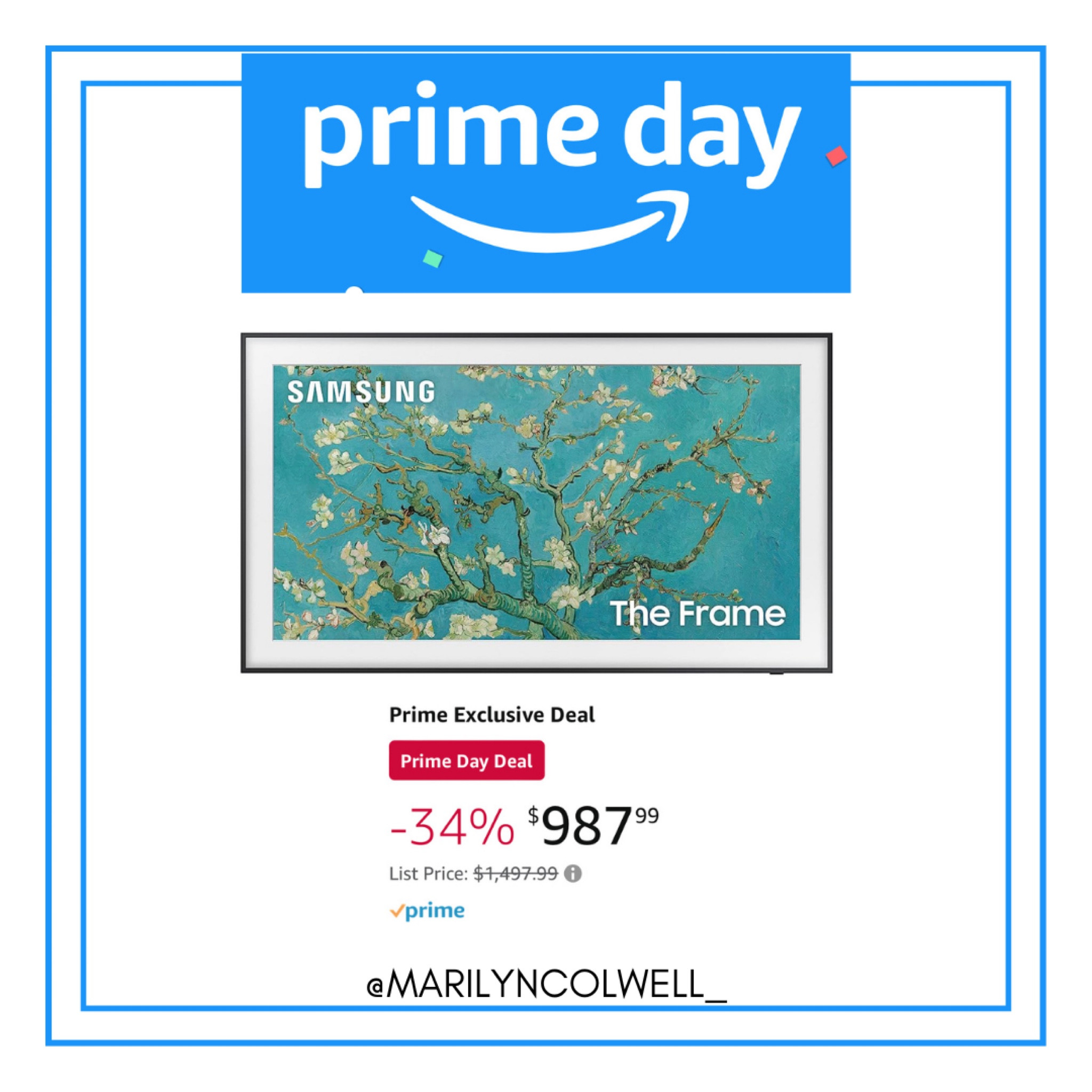 Amazon Prime Day Deals 🫶🏻

Samsung Frame TV, Frame TV, Best Seller, Amazon find, Amazon home, electronics

#LTKhome #LTKsalealert #LTKxPrimeDay