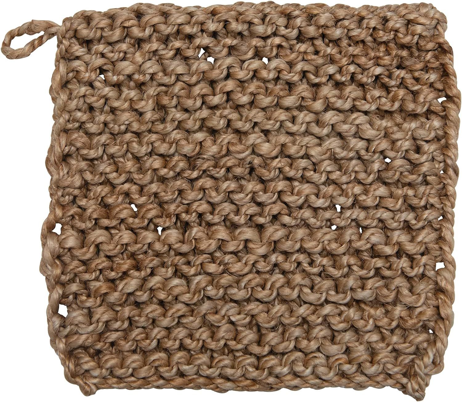 Bloomingville Square Natural Jute Crocheted Pot Holder, 8" Sqaure | Amazon (US)