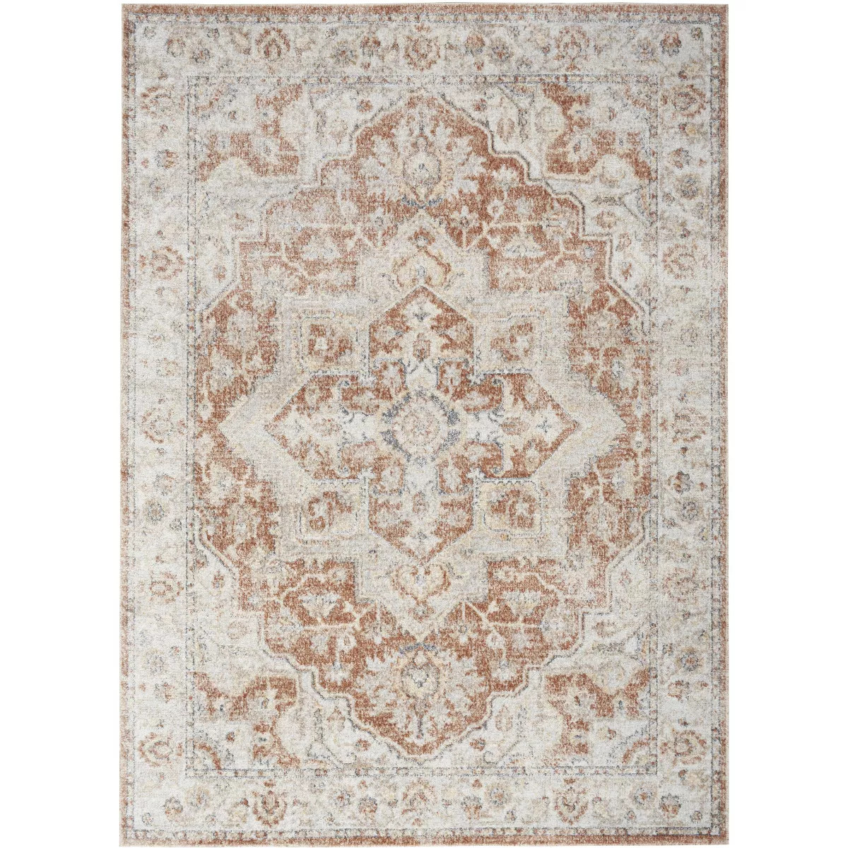 Nourison Washable Astra Vintage Medallion Indoor Flatweave Area Rug | Target