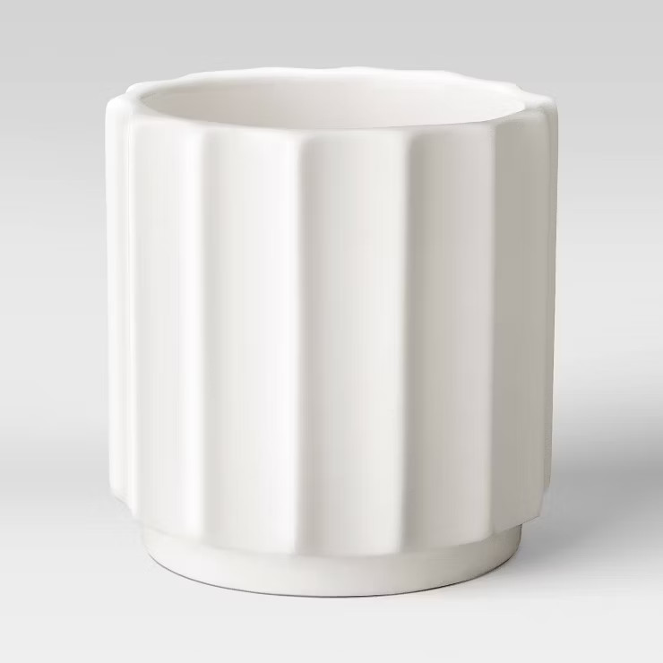 Outdoor Geared Ceramic Planter White - Project 62™ | Target