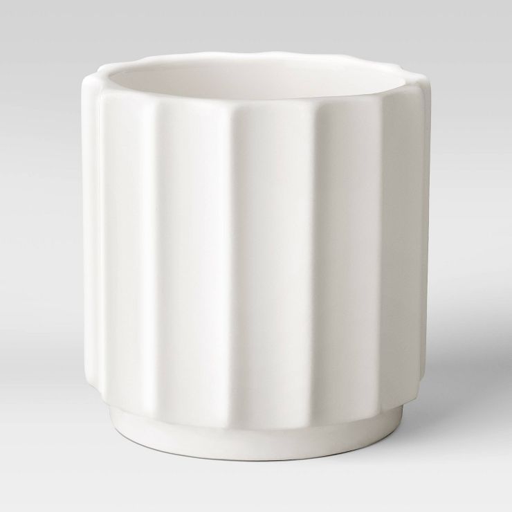 Outdoor Geared Ceramic Planter White - Project 62™ | Target