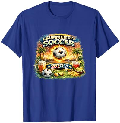 Summer of Soccer 2026 Fan Football Game Day Tropical T-Shirt | Amazon (US)