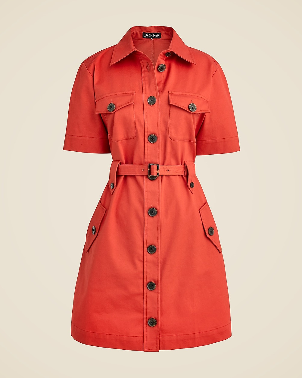 Trench dress in stretch twill | J. Crew US