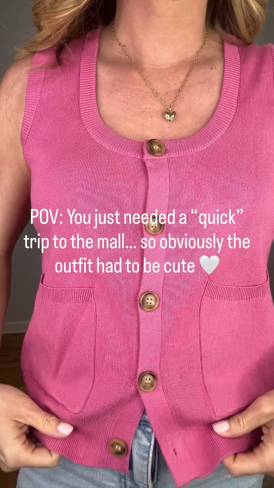 Casual outfit of the day to do some shopping. Medium in the top, 27 in the jeans