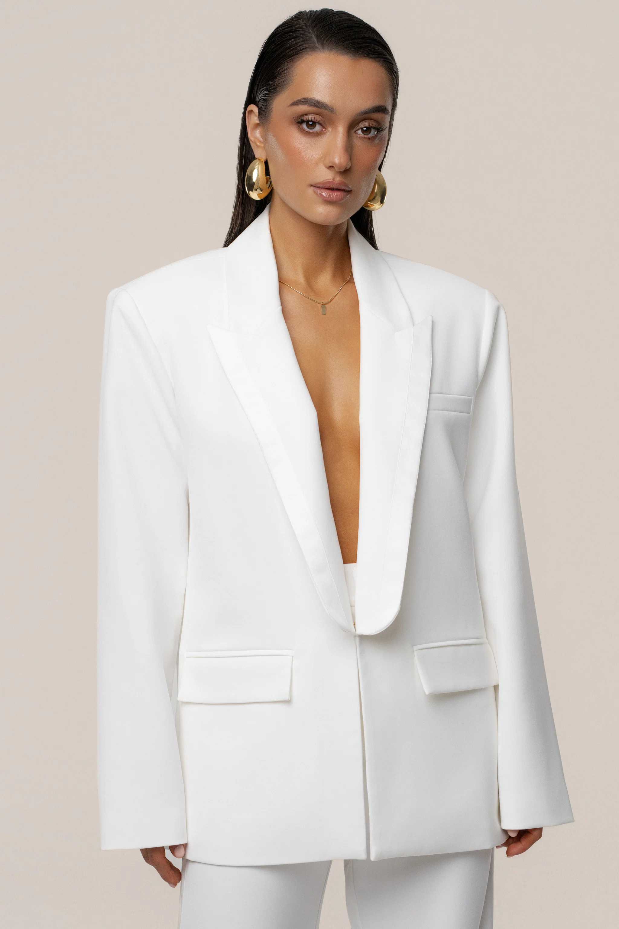 Ivory Suite Life Woven Blazer | JLUXLABEL US