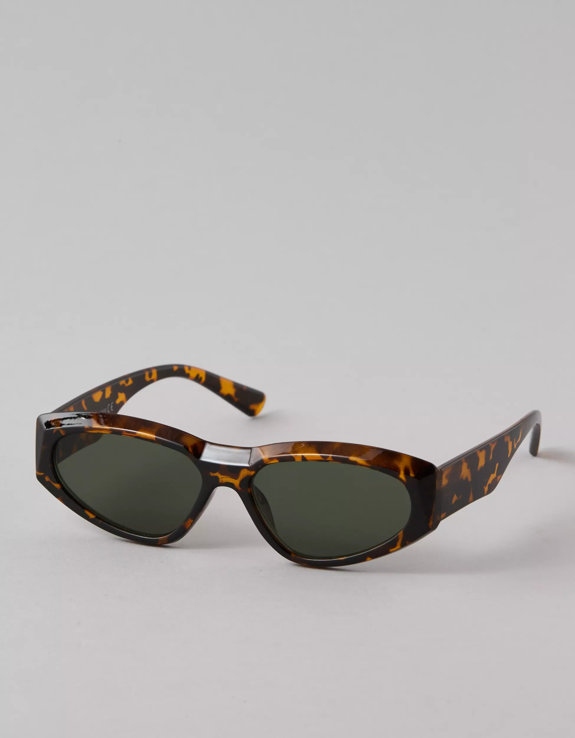 AEO Tortoise-Hued Wrap Sunglasses | American Eagle Outfitters (US & CA)