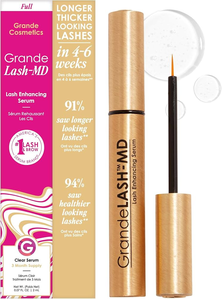 Grande Cosmetics GrandeLASH-MD Lash Enhancing Serum - Peptide & Vitamin Infused Formula for Longe... | Amazon (US)
