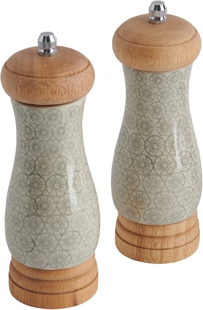 Bloomingville Stoneware Cécile (Set of 2 Pieces) Grey Cecile Salt & Pepper Mill Set, 6.5 Inches | Amazon (US)