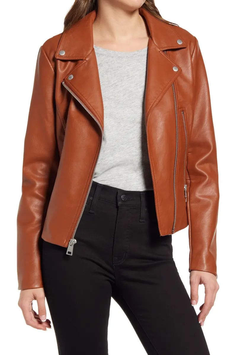 Women's Faux Leather Moto Jacket | Nordstrom | Nordstrom