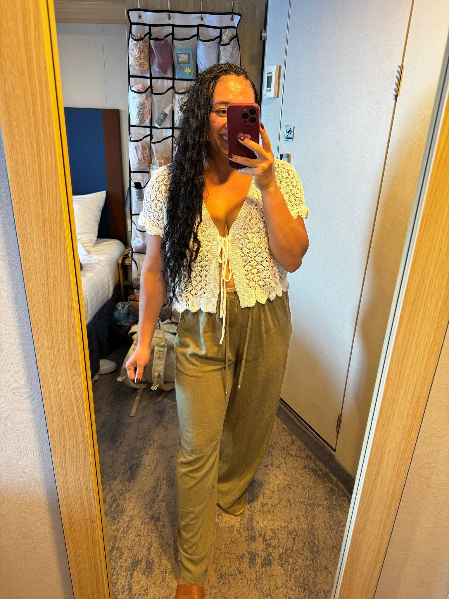 The top I wore over my swimsuit and pants from earlier post  