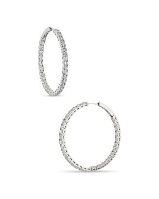 Inside Out Hoop Earrings in 18K Gold Plated or Rhodium Plated | Bloomingdale's (US)
