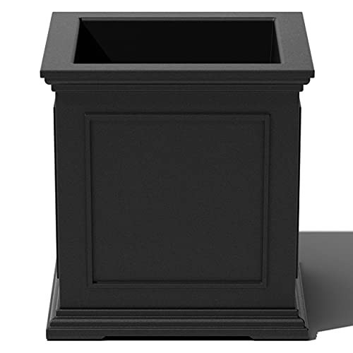 Veradek Brixton Cube Planter, Black, 20.75 in Height, 19 in Width, 19 in Length, Outdoor Use | Amazon (US)