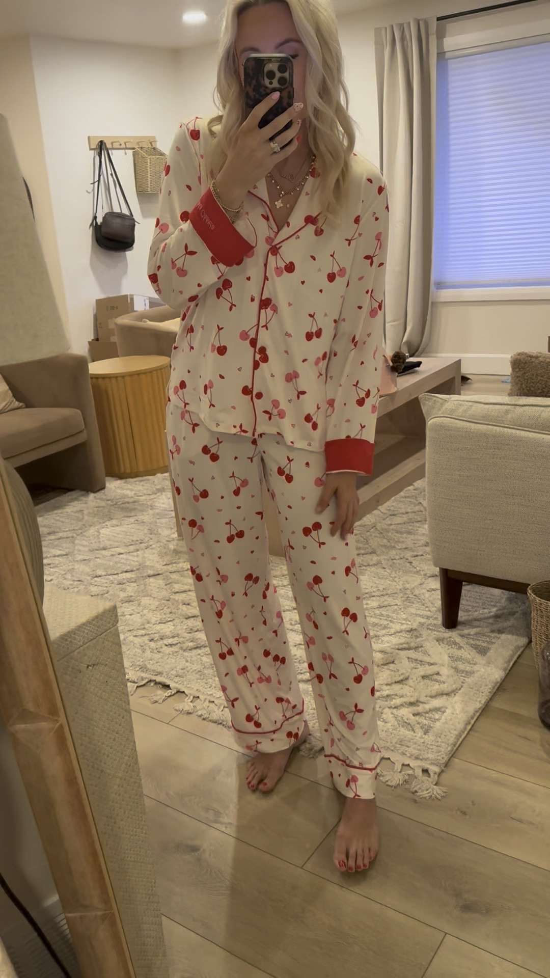 Love these cherry heart pajamas! They are SO soft! They come in a few cute prints. They also come in a shorts version & plus size. Do buy online, pick up in store to avoid shipping! I did a size medium 

#LTKFindsUnder50 #LTKSaleAlert #LTKStyleTip