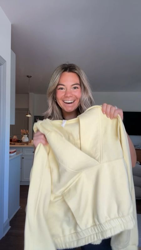 20% off this yellow sweatshirt!! Love this for summer evenings! This yellow color is perfect! Code ANTHRO20

#LTKsalealert #LTKstyletip #LTKActive
