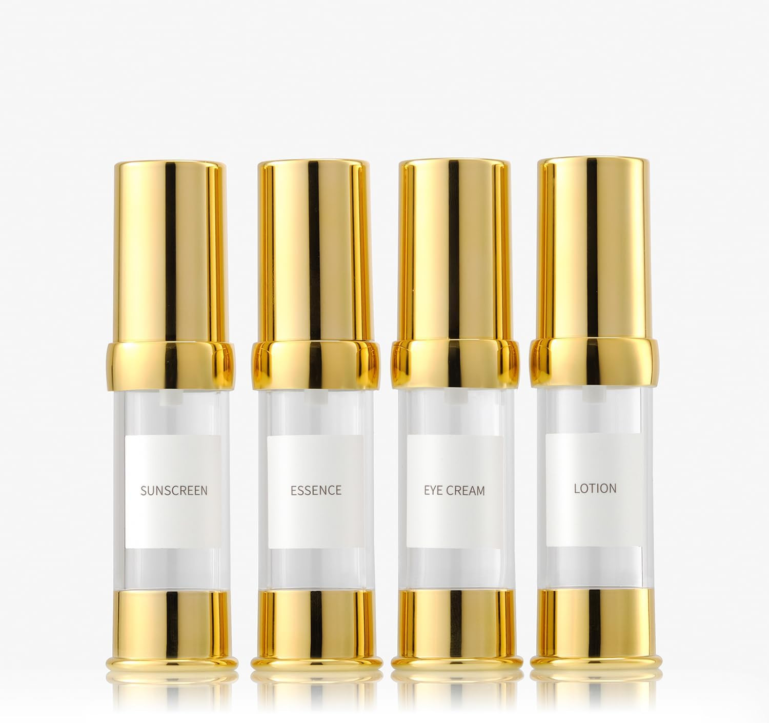 Golden Airless Pump Bottle Travel Set with Box Refillable Empty Cosmetic Pump Bottle Vacuum Pump ... | Amazon (US)