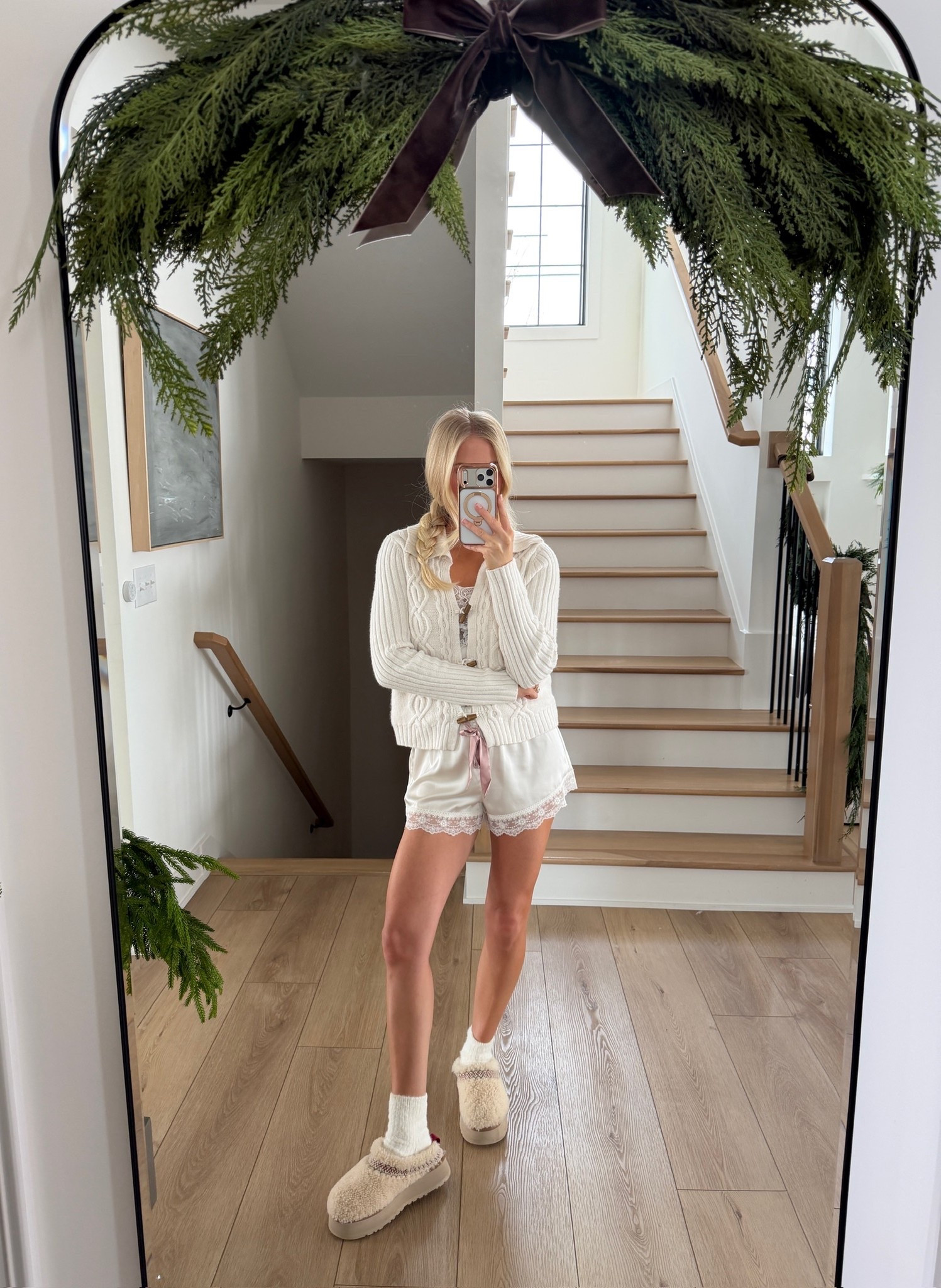 Stack code AFKATHLEEN for an extra 15% off their current sale! Wearing a medium in sweater, small in sleep shorts, shoes are true to size. Linking similar tops underneath my sweater, socks, & Uggs
#kathleenpost

Cozy sets, loungewear, sleep set, pajamas, pjs, satin sleep set, 

#LTKHoliday #LTKmorningroutine #LTKSeasonal