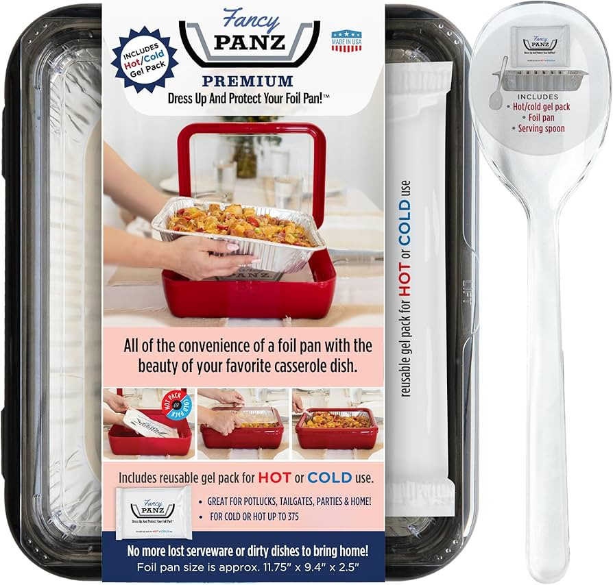 Fancy Panz Premium Dress Up & Protect Your Foil Pan, Made in USA. Hot/Cold Gel Pack, One Half Siz... | Amazon (US)
