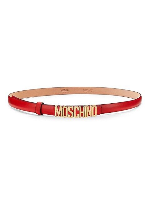 Moschino Logo Leather Belt | Saks Fifth Avenue