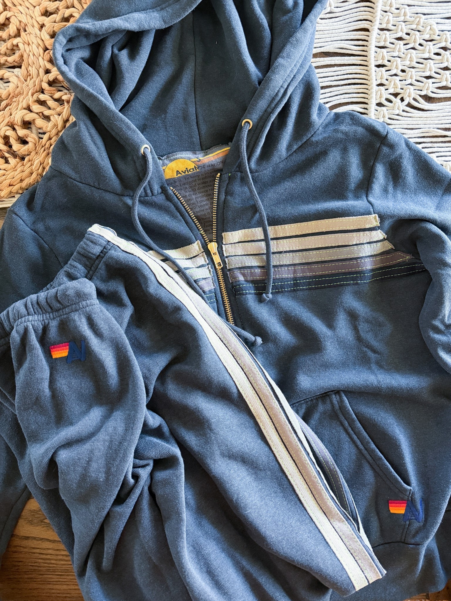 The Aviator Nation 5 Stripe set in charcoal & grey is the one you need if you want a matching sweatsuit that goes with absolutely everything. The 5 Stripe Hoodie & 5 Stripe Sweatpants together are such a classic combination & the charcoal colorway makes it so easy to style. The gold zipper detail on the hoodie elevates the whole look & the quality is something you can feel immediately. This is the kind of set you reach for every single day. Both pieces linked in my LTK shop!

aviator nation 5 stripe hoodie - aviator nation 5 stripe sweatpants - aviator nation matching set - charcoal grey sweatsuit - aviator nation charcoal - womens matching sweatsuit - zip up hoodie & sweatpants set - neutral matching loungewear - grey athleisure set - cozy everyday outfit - aviator nation zip hoodie - stripe hoodie womens - casual cool girl outfit - designer sweatsuit womens - elevated loungewear set​​​​​​​​​​​​​​​​

#LTKootd #LTKActive #LTKmomlife