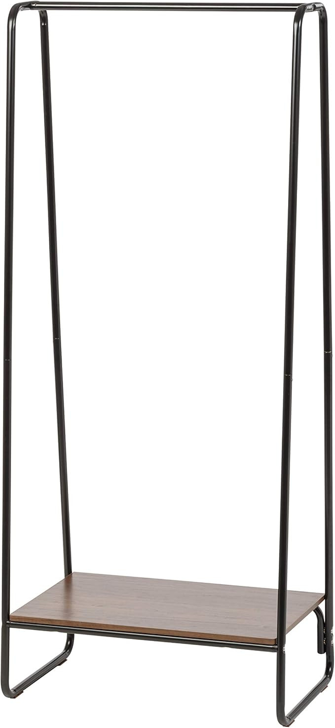 Amazon.com: IRIS USA Clothing Rack, Clothes Rack with Wood Shelf, Freestanding Clothing Rack, Eas... | Amazon (US)