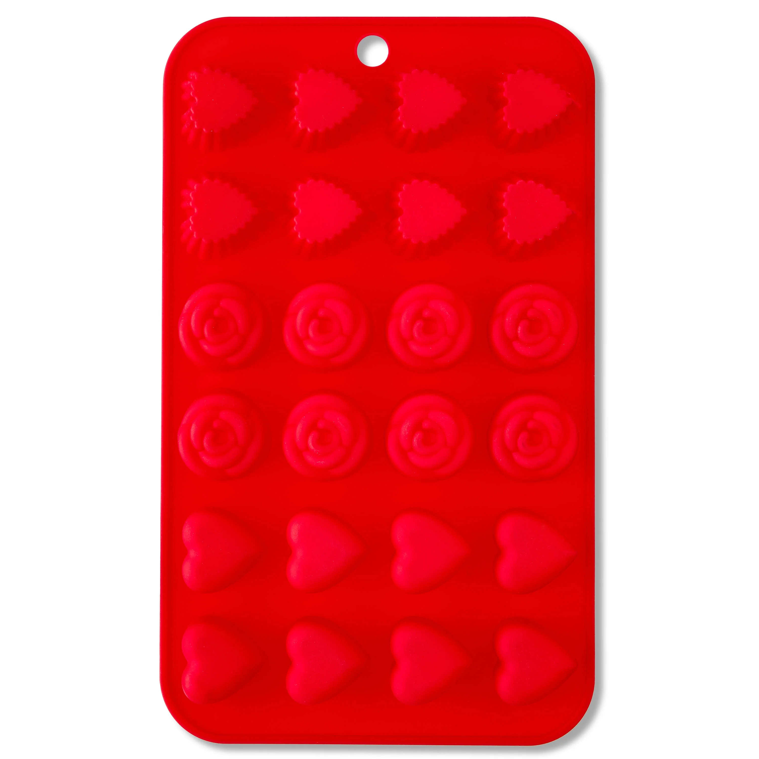 Roses and Hearts Silicone Mold, Red, Valentine's Day by Way To Celebrate | Walmart (US)