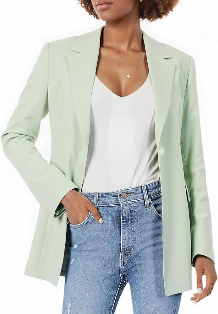 Beninos Womens Long Sleeve Blazers Business Casual Solid Lightweight Suit Jacket Office Blazer | Amazon (US)