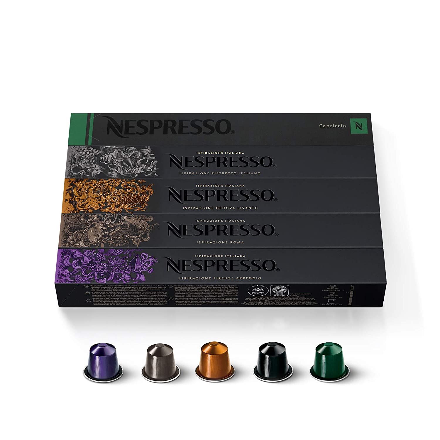 Nespresso Capsules OriginalLine,Ispirazione Best Seller Variety Pack, Medium & Dark Roast Espress... | Amazon (US)