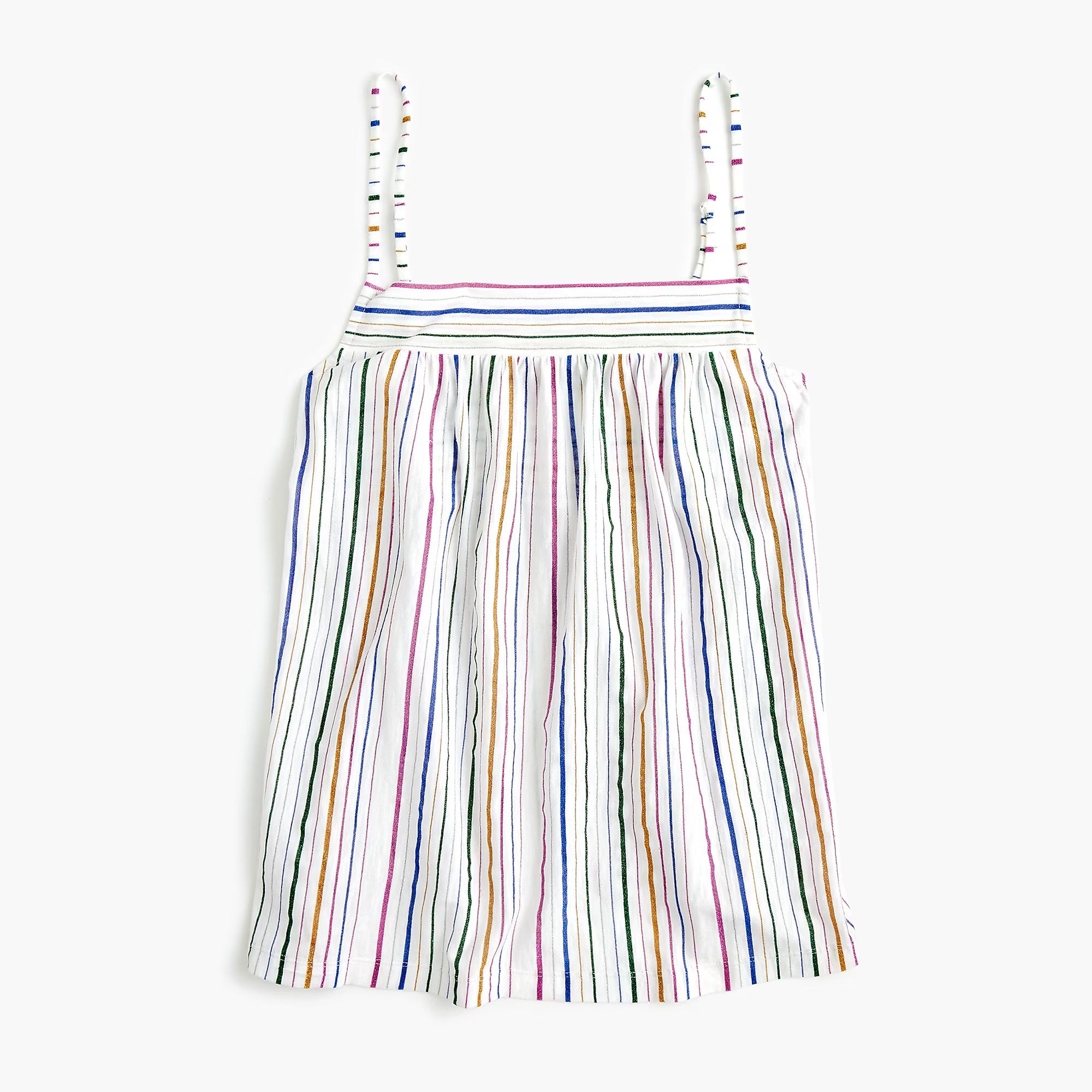 Vintage cotton smocked-back tank top in stripe | J.Crew US