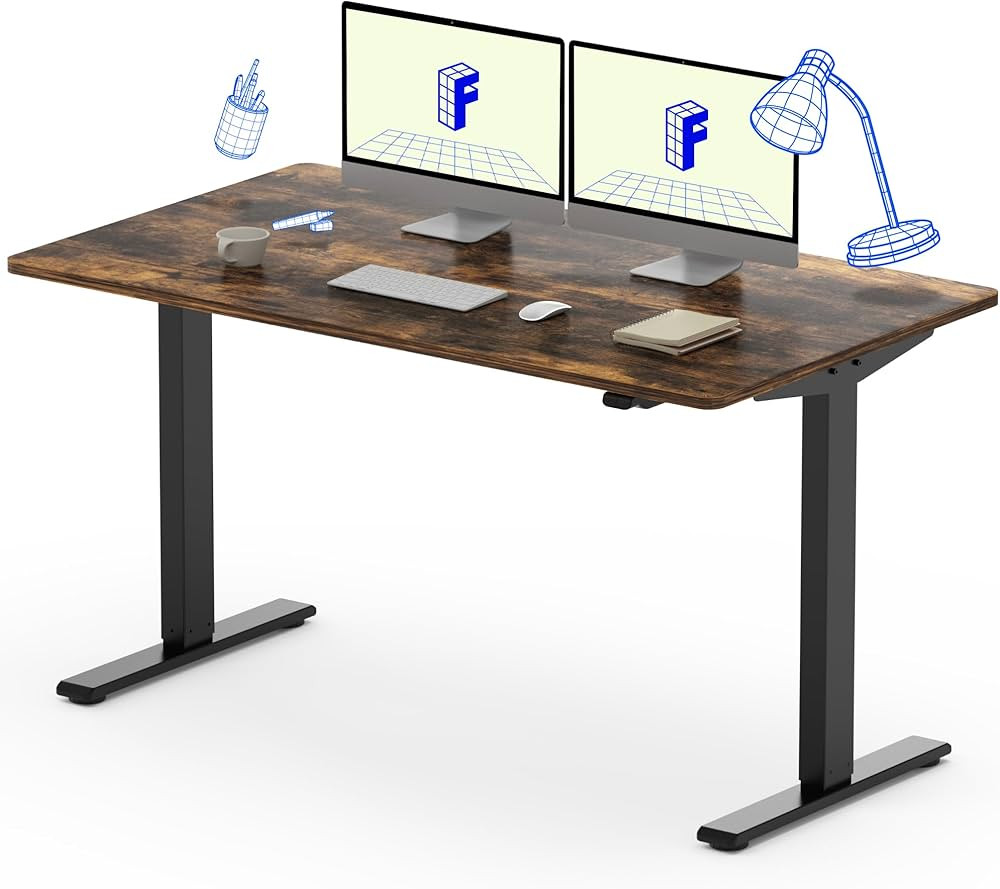 FLEXISPOT 55 x 28 Inches Electric Stand Up Desk Workstation, Whole-Piece Desk Board Home Office C... | Amazon (US)