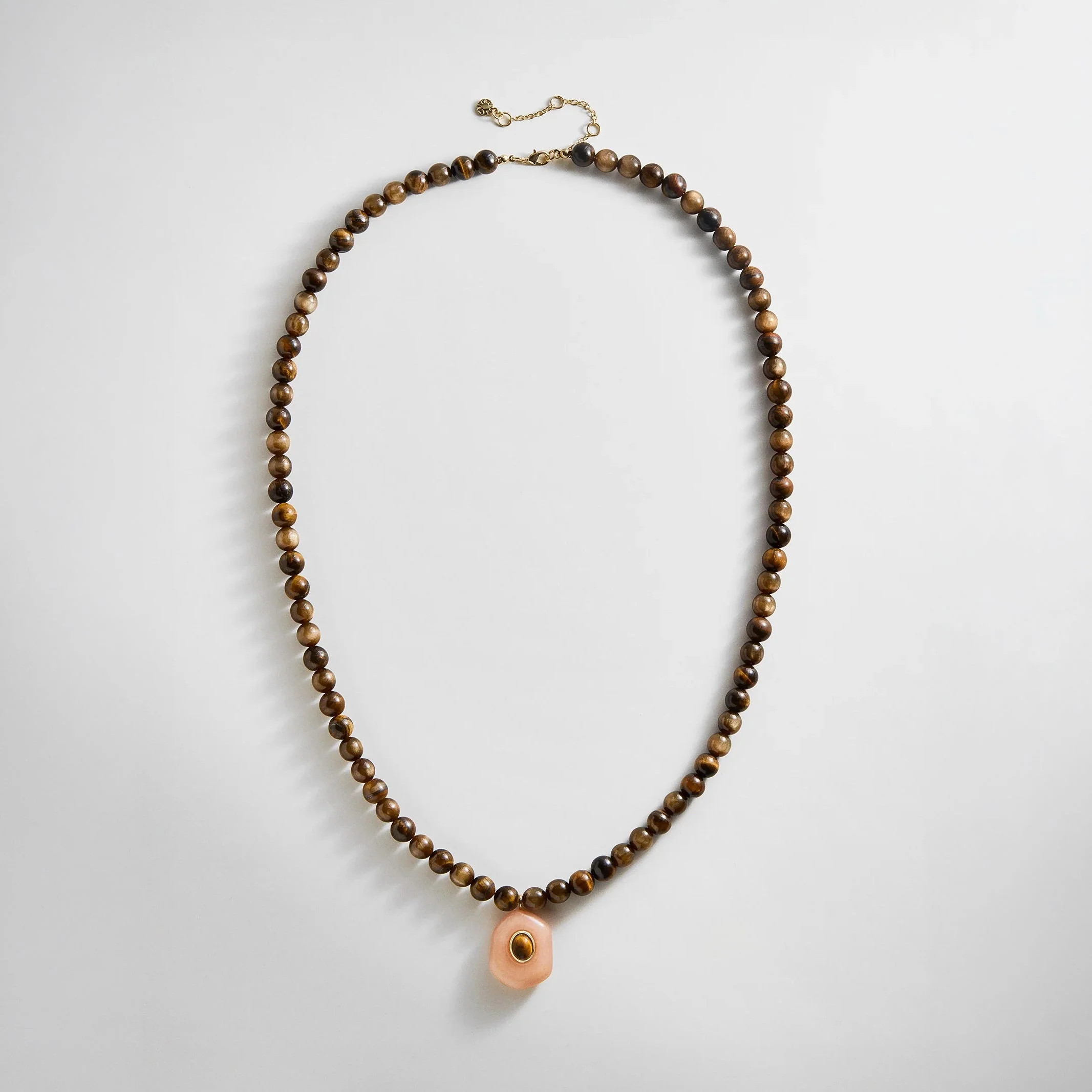 Janelle Semi-Precious Necklace - Tiger's Eye | BaubleBar
