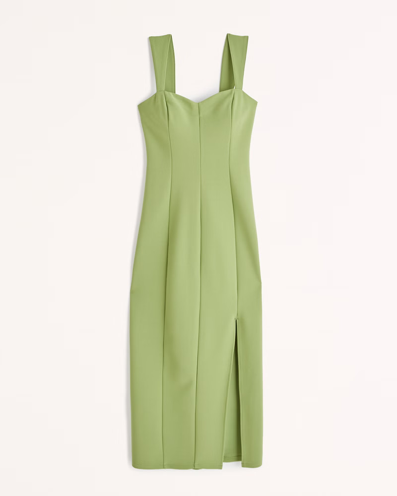 Wide Strap Corset Midi Dress | Abercrombie & Fitch (US)