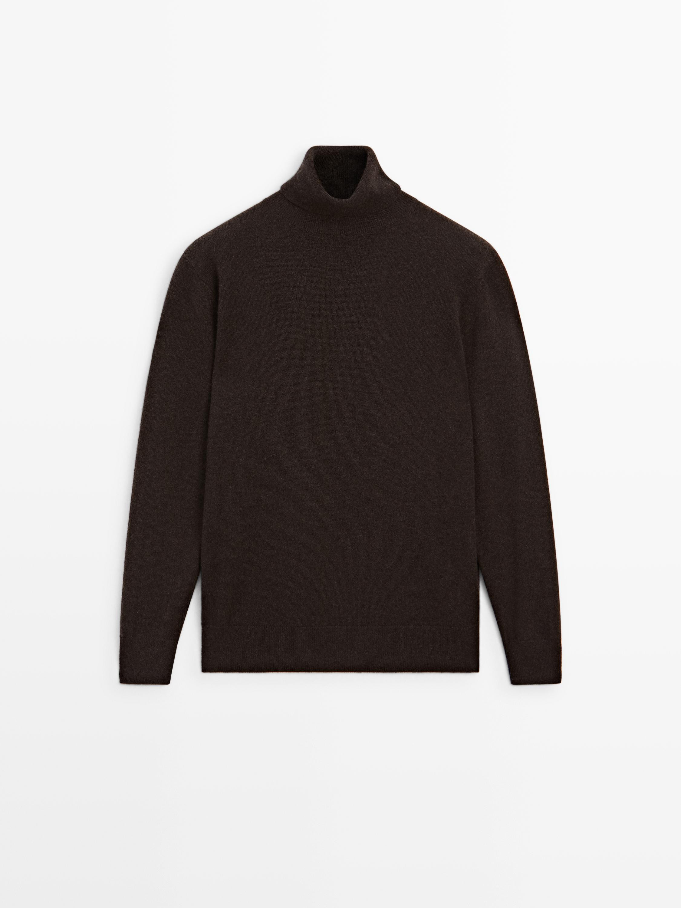 Jersey punto cuello cisne 100% cashmere | Massimo Dutti US