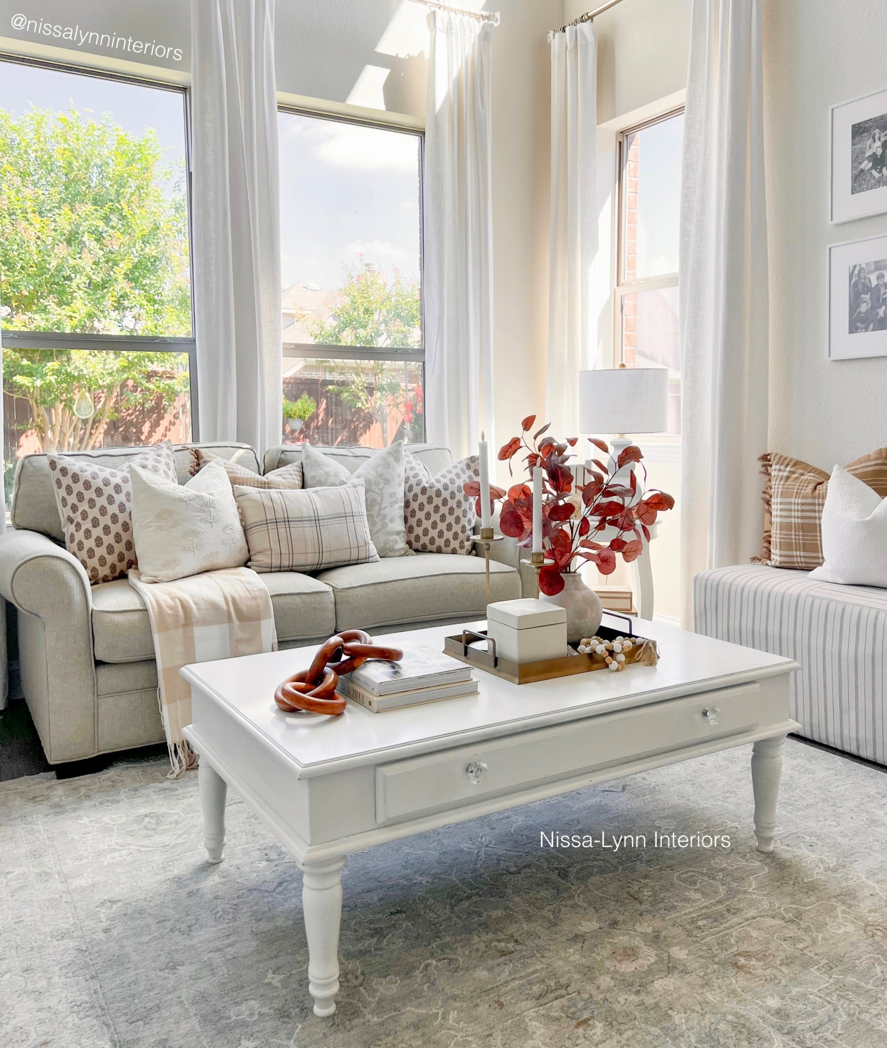 Looking for an easy way to add fall vibes to your home? 🍁 Style your coffee table with a metal or wicker tray, add a few fall-colored stems for a centerpiece, and finish the look with neutral patterned pillows. Simple + cozy! ✨ 

Fall Coffee Table
Fall Styling
Fall throw pillows
Autumn Looks 
Fall Decorations 
Fall decorating idea 


#LTKSeasonal #LTKHome #LTKStyleTip