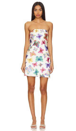 Taylor Tube Mini Dress in Rainbow Butterflies | Revolve Clothing (Global)