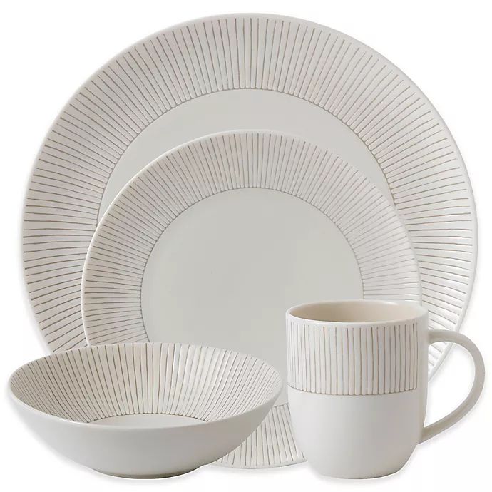 ED Ellen DeGeneres Crafted by Royal Doulton® Taupe Stripe Dinnerware Collection | Bed Bath & Beyond