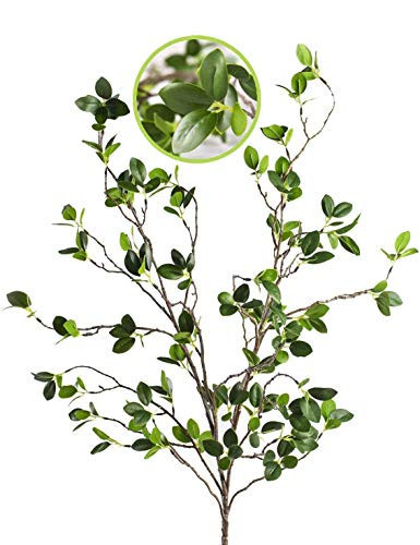 Artificial Plant 43.3 Inch Green Branches Leaf Shop Garden Office Home Decoration (6 pcs) | Amazon (US)