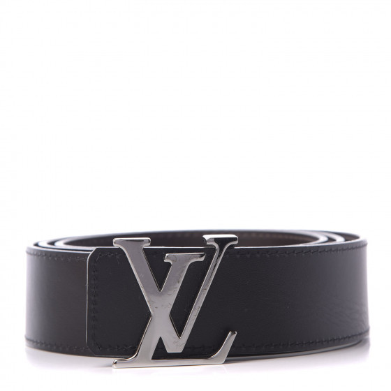 LOUIS VUITTON 40mm LV Initiales Belt 100 40 Dark Brown Black | Fashionphile