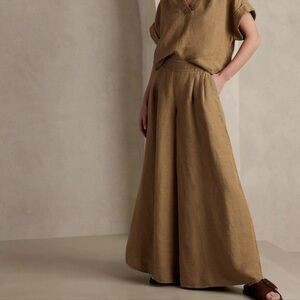 Banana Republic Minna Wide Leg 100% Linen Pants Size 18L | Poshmark