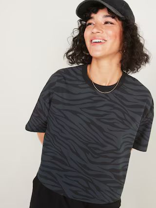 Loose Short-Sleeve StretchTech Performance Cropped Tee for Women | Old Navy (US)