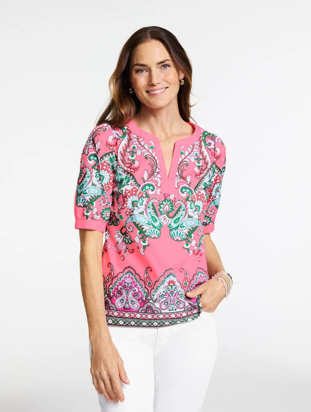 Poplin Popover - Jubilant Paisley | Talbots