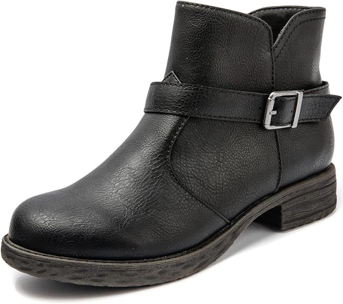 Ataiwee Women's Ankle Boots - Chunky Heel Short Booties with Zip Closure. | Amazon (US)