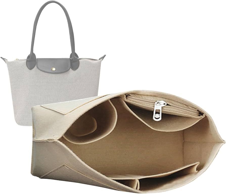 Purse Organizer Insert for le pliage Le Pliage Neo(Large) Handbags Insert Organizer1012beige-M | Amazon (US)