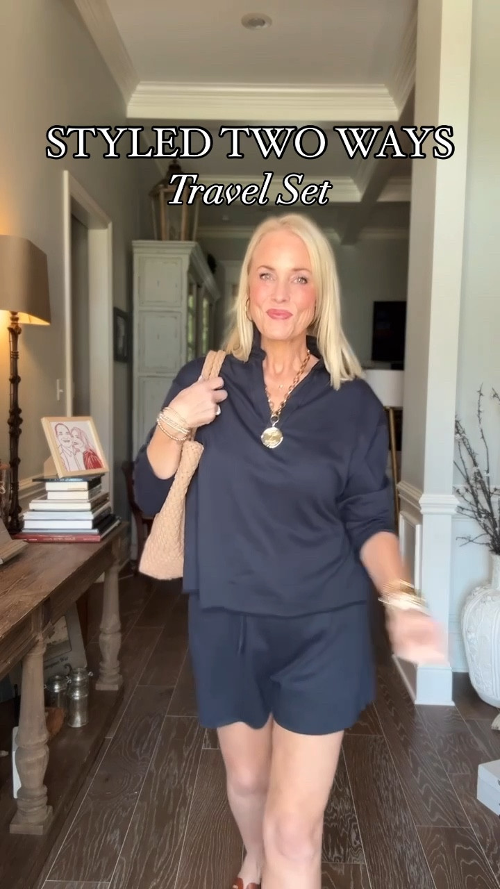 Travel in style, no matter the occasion! Sharing two fabulous ways to style my favorite travel set, perfect for everyone.

 Look 1: Chic & Ready for the Town ✨ Accessorize with a chunky necklace, stylish sandals, and a spacious purse for those exciting activities out on the town. Effortless elegance meets comfort! 

Look 2: Sporty & On the Go ✨ For a more active lifestyle, pair it with my Nike Court Legacy Lifts and MZ Wallace sling bag. This look is perfect for staying stylish while on the move! 

No matter where your travels take you, these versatile outfits have got you covered. Which look is your favorite? Let me know in the comments! 



#LTKMidsize #LTKStyleTip #LTKOver40