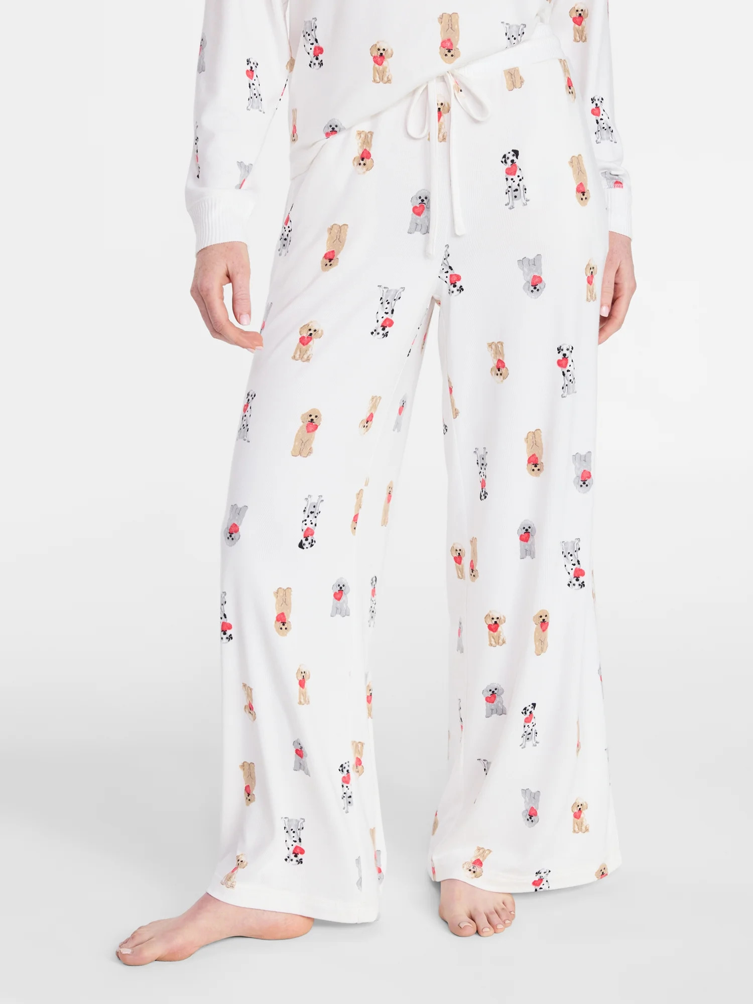 Joyspun Women's Cozy Lounge Collection Hacci Knit Sleep Pants, 29.5'' Inseam, Sizes XS-3X | Walmart (US)