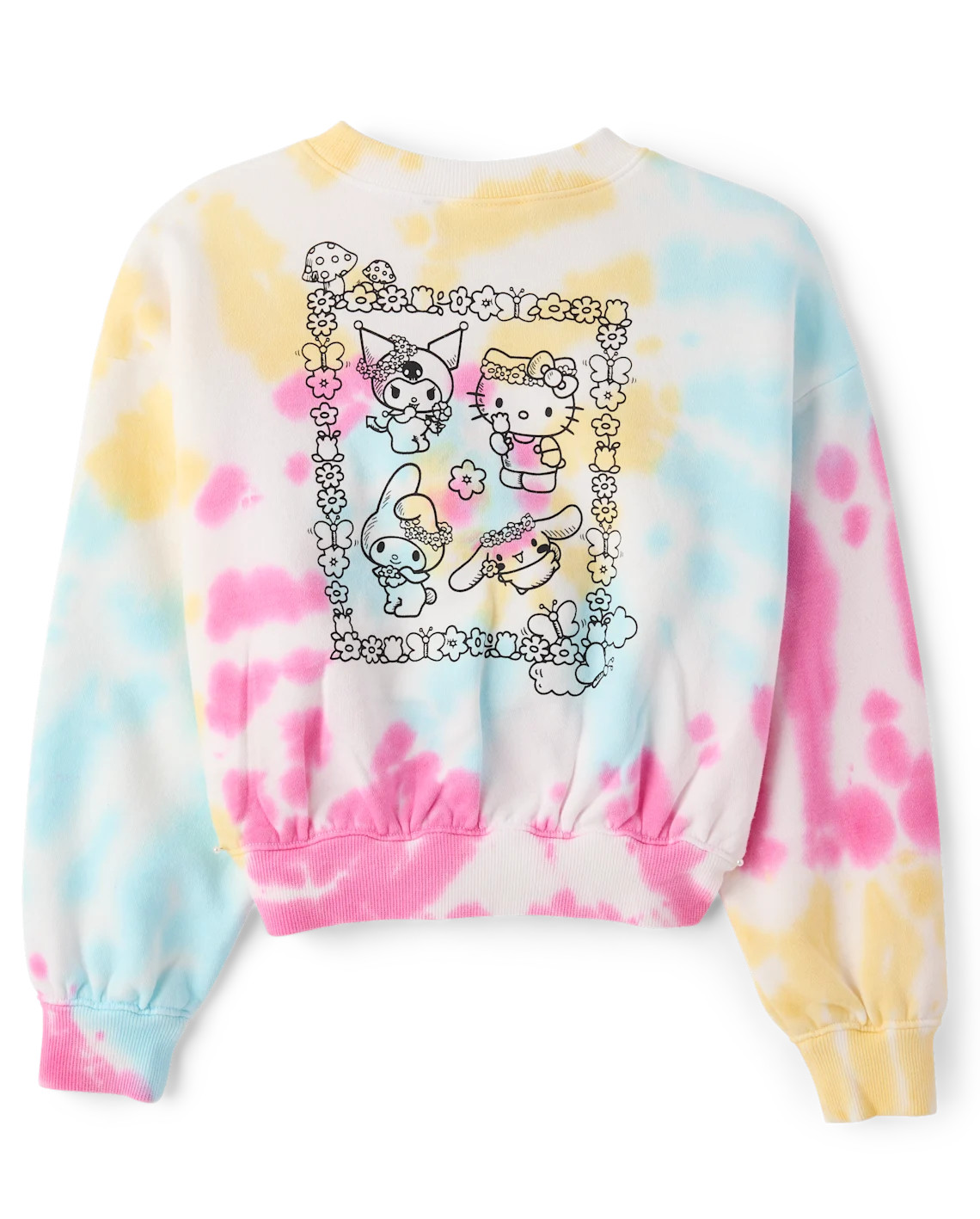 Girls Hello Kitty® And Friends Rainbow Tie Dye Premium Fleece Sweatshirt - multi | The Children's Place